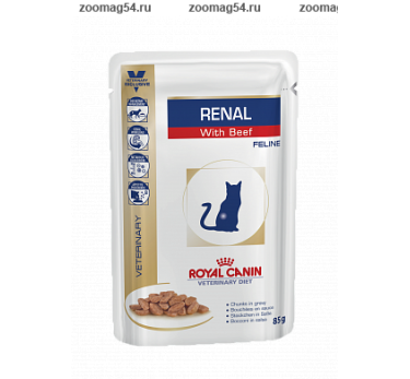 Royal Canin Ренал 0,85кг говядина (фелин)